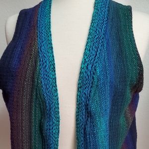Green tree vest boho style 100% cotton